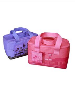 Trader Joe's Mini Insulated Bag | Lavender and Pink | NWT